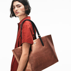 Wo  Anna Reversible Matte And Iridescent Leather Tote | Lacoste Womens