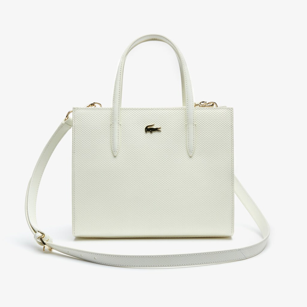Wo  Chantaco Dual Carry Piqué Zip Leather Tote | Lacoste Womens