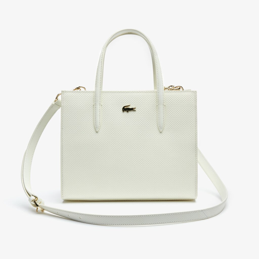 Wo  Chantaco Dual Carry Piqué Zip Leather Tote | Lacoste Womens