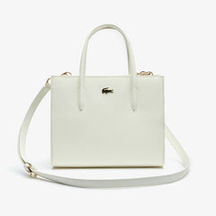 Wo  Chantaco Dual Carry Piqué Zip Leather Tote | Lacoste Womens