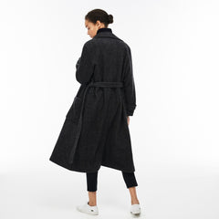 Wo  Long Belted Tweed Coat | Lacoste Womens