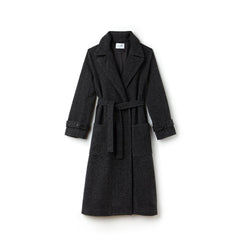 Wo  Long Belted Tweed Coat | Lacoste Womens