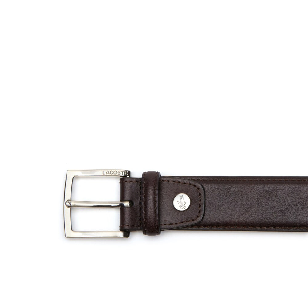 Engraved Tongue Buckle Leather Belt | Lacoste Mens