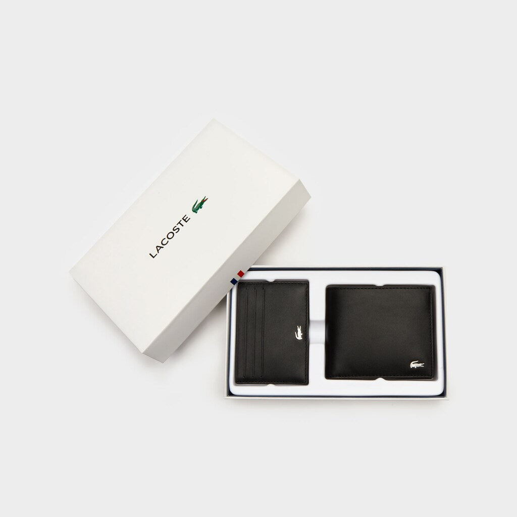 Leather Wallet and Card Holder Boxed Gift Set | Lacoste Mens