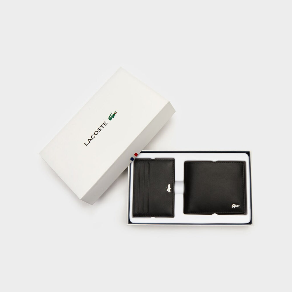 Leather Wallet and Card Holder Boxed Gift Set | Lacoste Mens