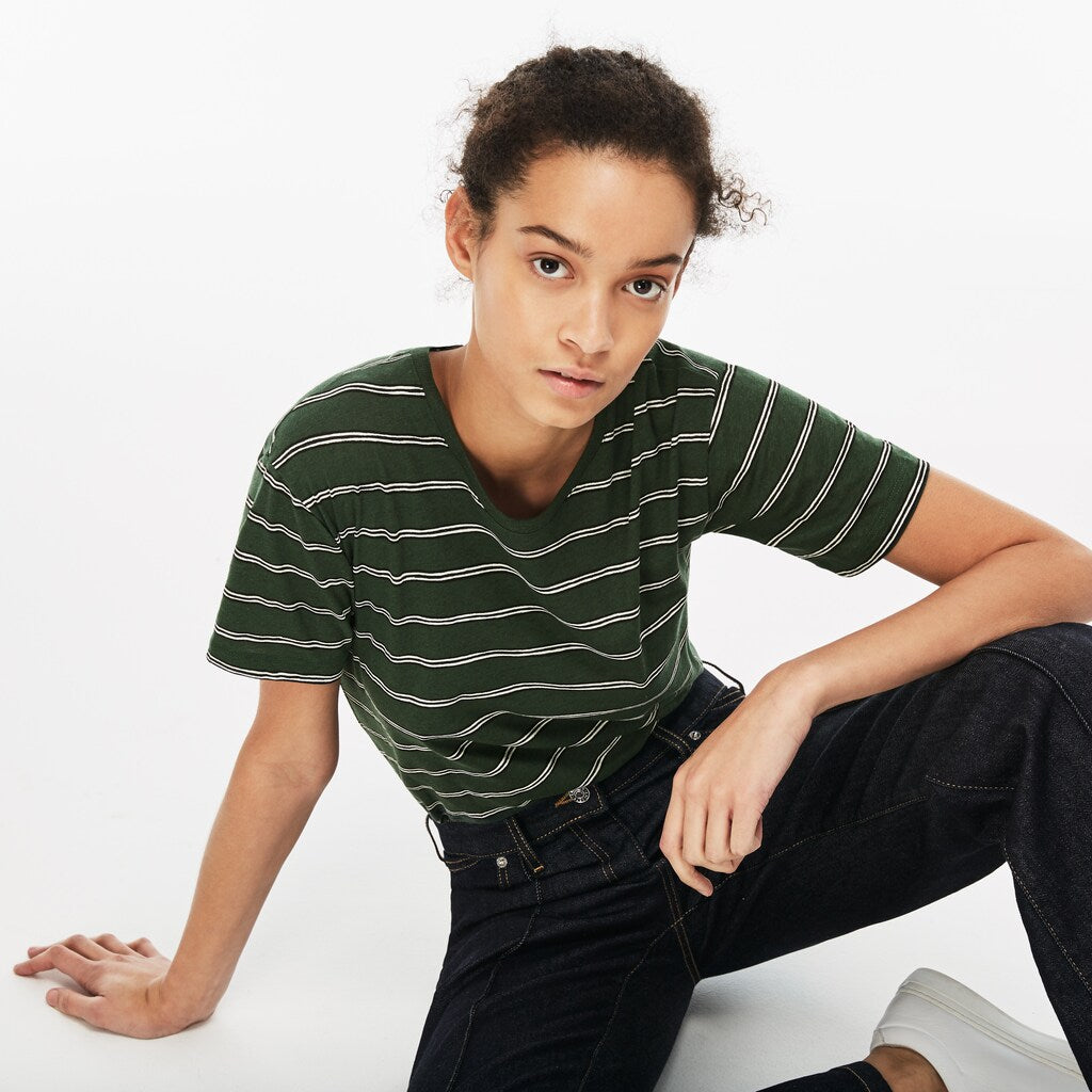 Wo  Cotton And Linen T-Shirt | Lacoste Womens