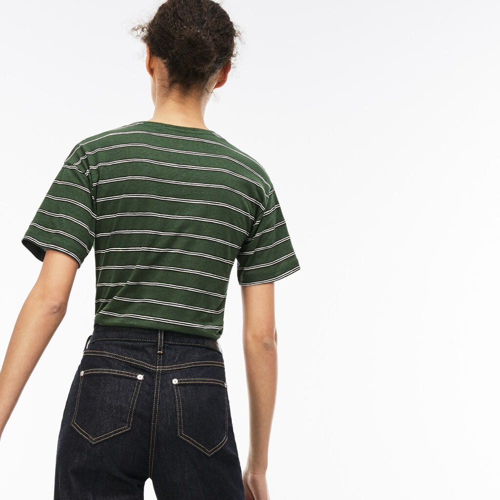Wo  Cotton And Linen T-Shirt | Lacoste Womens