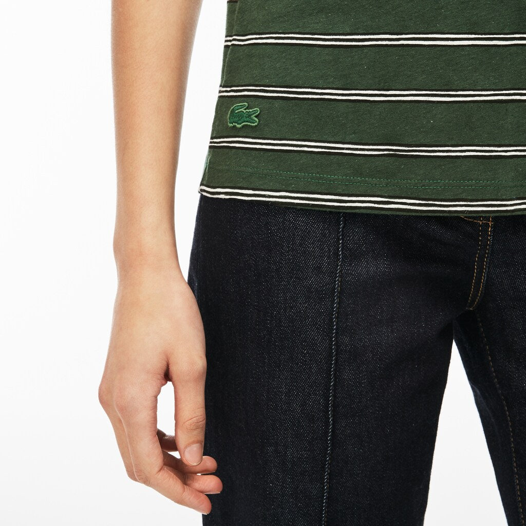 Wo  Cotton And Linen T-Shirt | Lacoste Womens