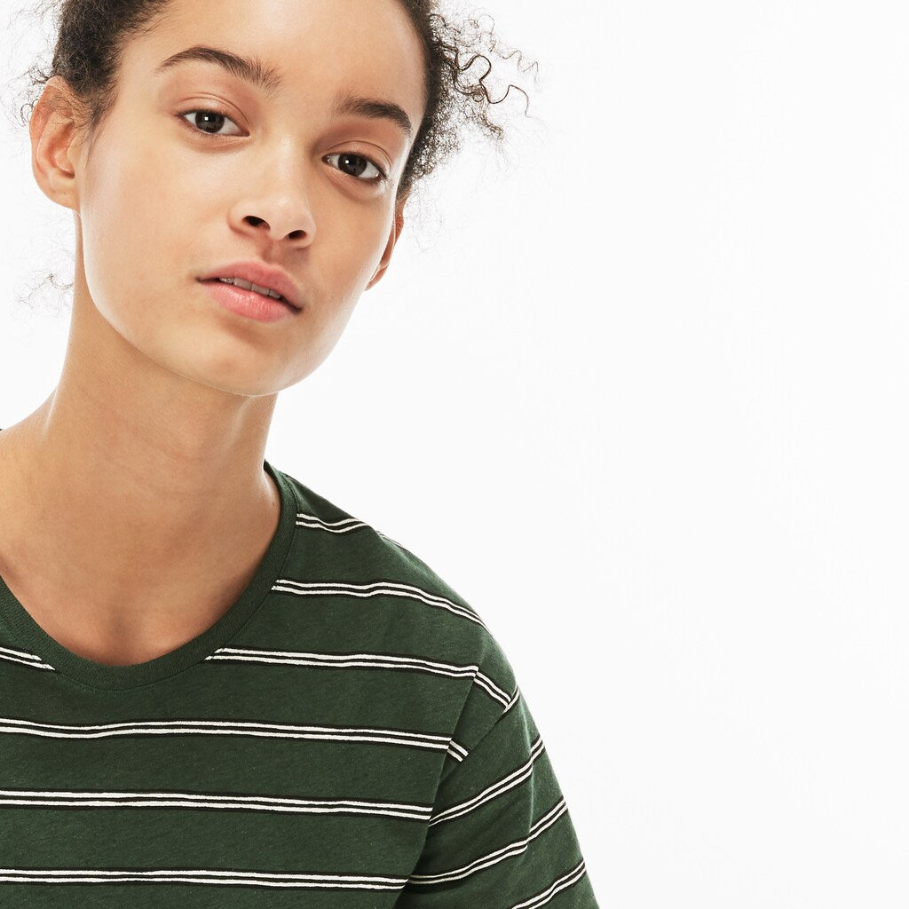 Wo  Cotton And Linen T-Shirt | Lacoste Womens