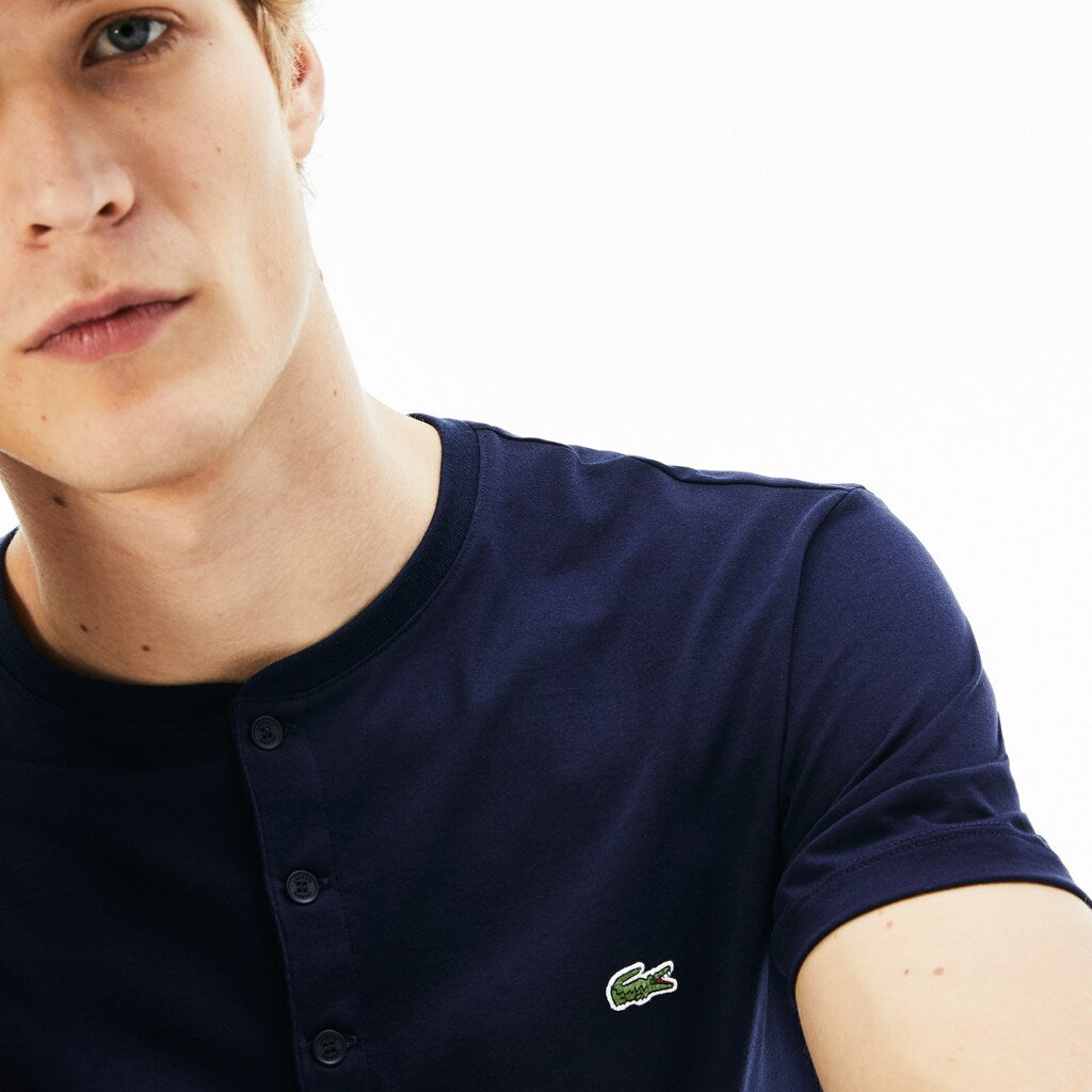 Regular Fit Pima Cotton Henley T-shirt | Lacoste Mens