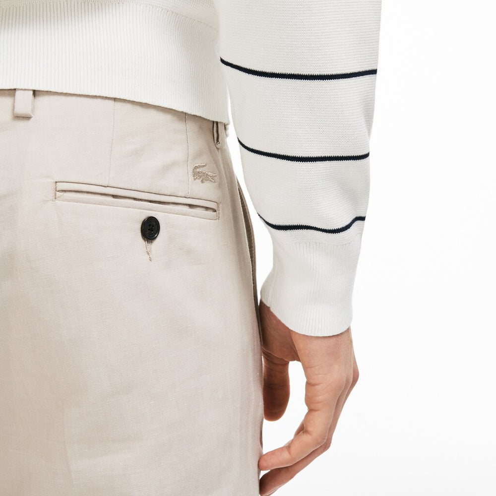 Slim Fit Pleated Pants | Lacoste Mens