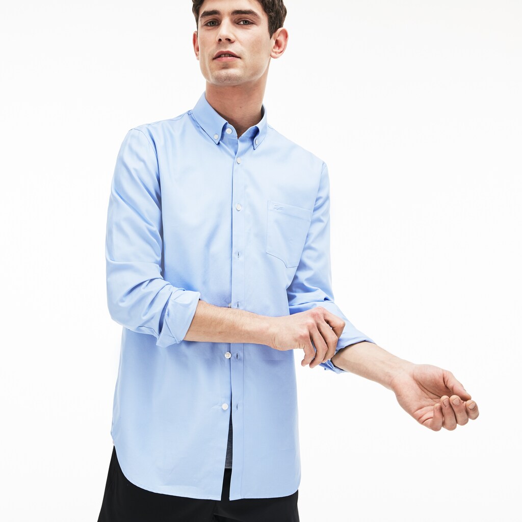 Regular Fit Cotton Mini Piqué Shirt | Lacoste Mens