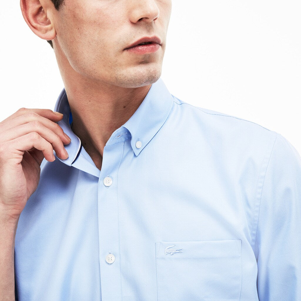 Regular Fit Cotton Mini Piqué Shirt | Lacoste Mens