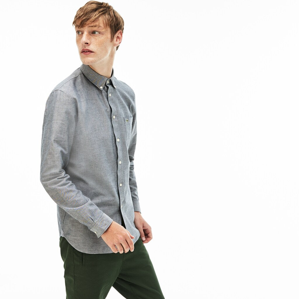 Regular Fit Cotton Oxford Shirt | Lacoste Mens