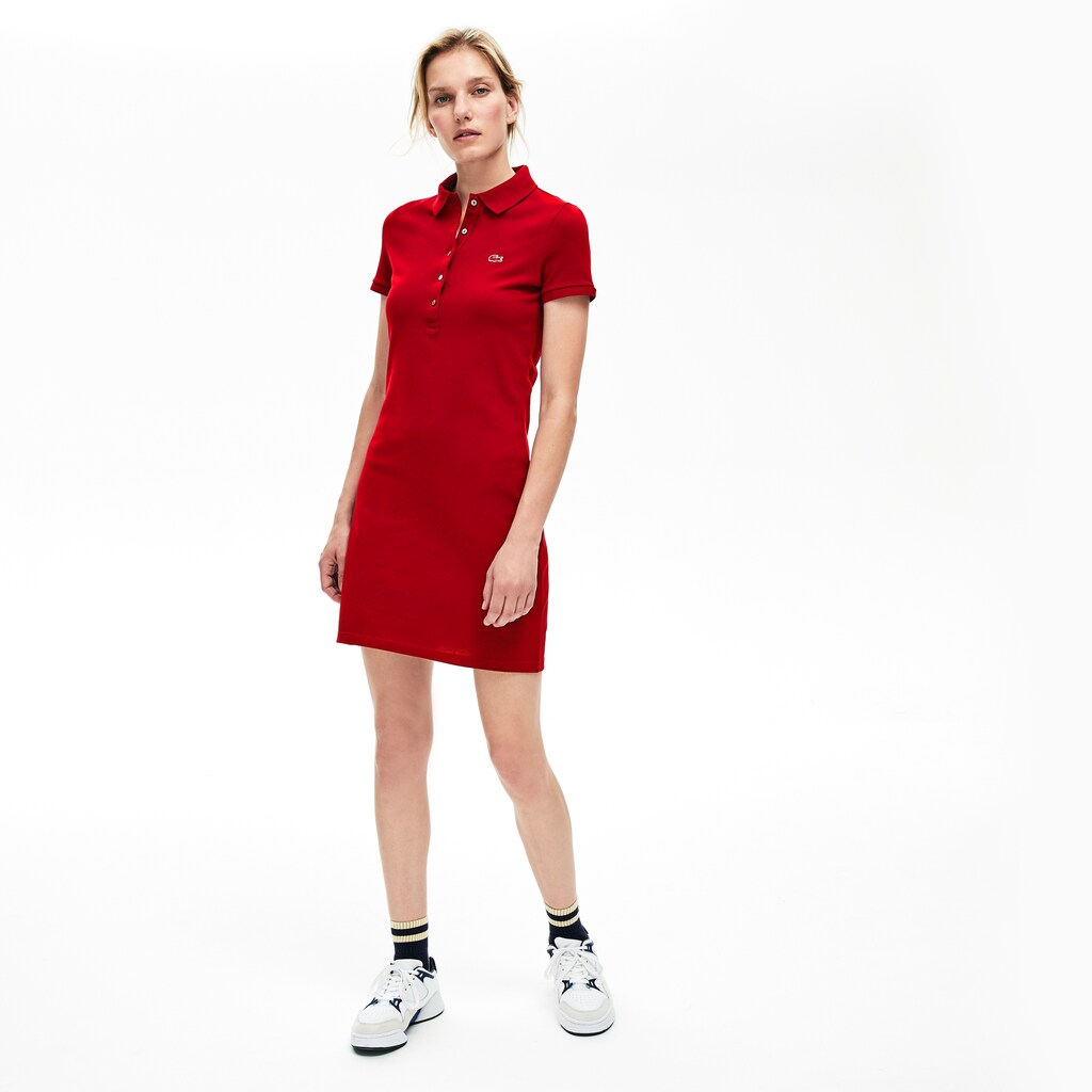 Wo  Stretch Cotton Mini Piqué Polo Dress | Lacoste Womens