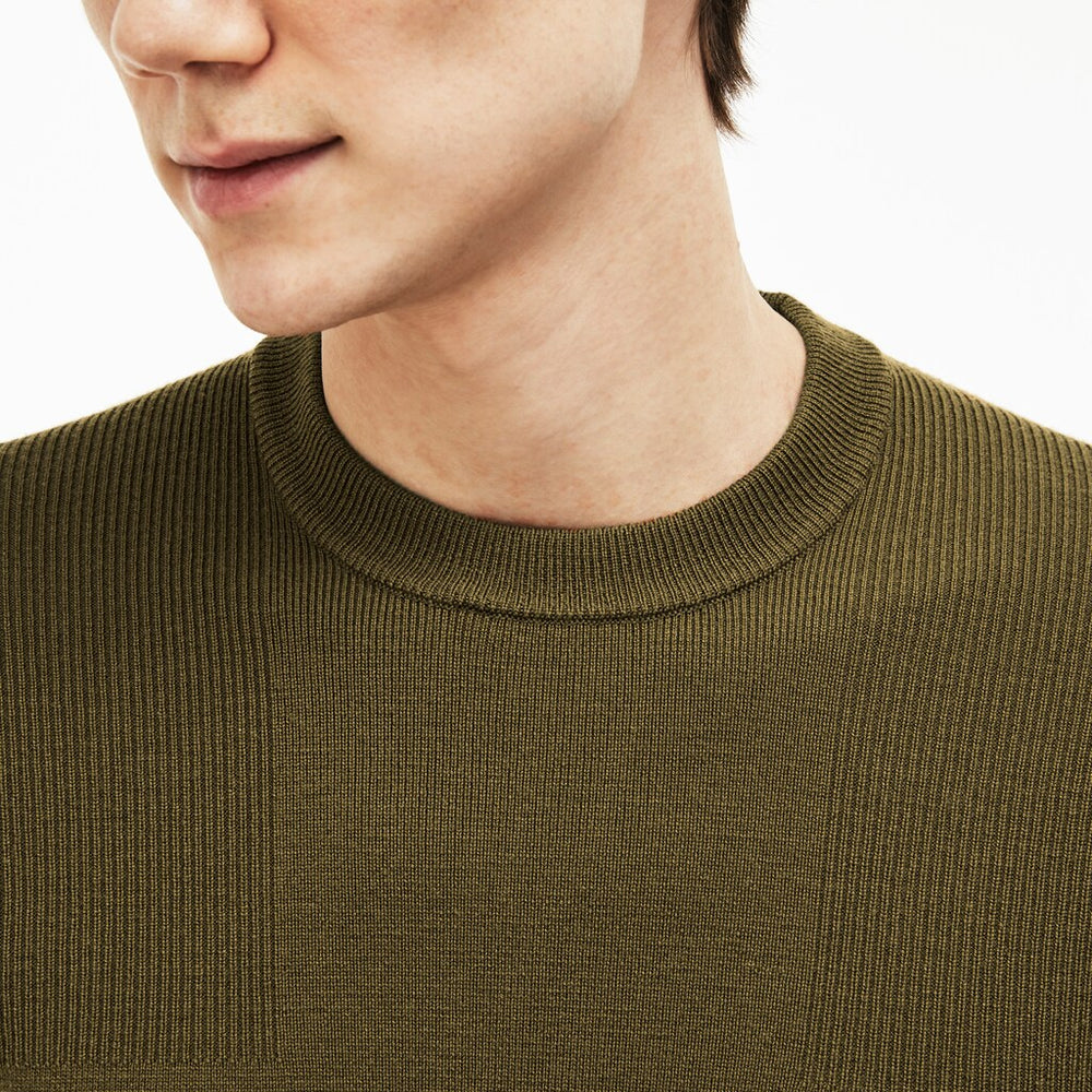 Crew Neck Technical Knit Sweater | Lacoste Mens