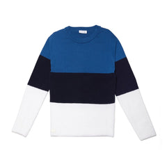 Wo  Crew Neck Colorblock Cotton, Mohair And Wool Jersey Sweater | Lacoste Womens