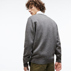 Crew Neck Alpine Print Wool And Cotton Jacquard Sweater | Lacoste Mens