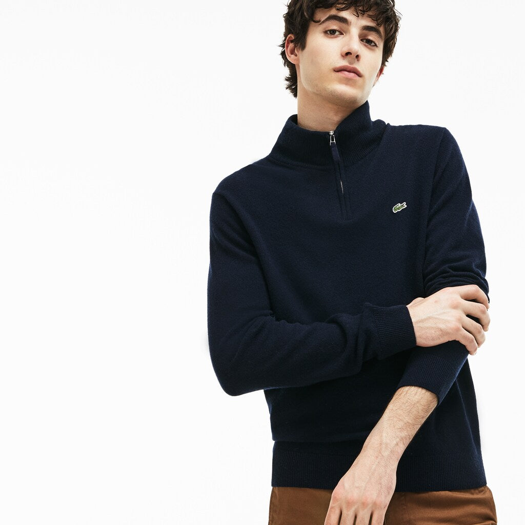 Standup-Collar Wool Sweater | Lacoste Mens