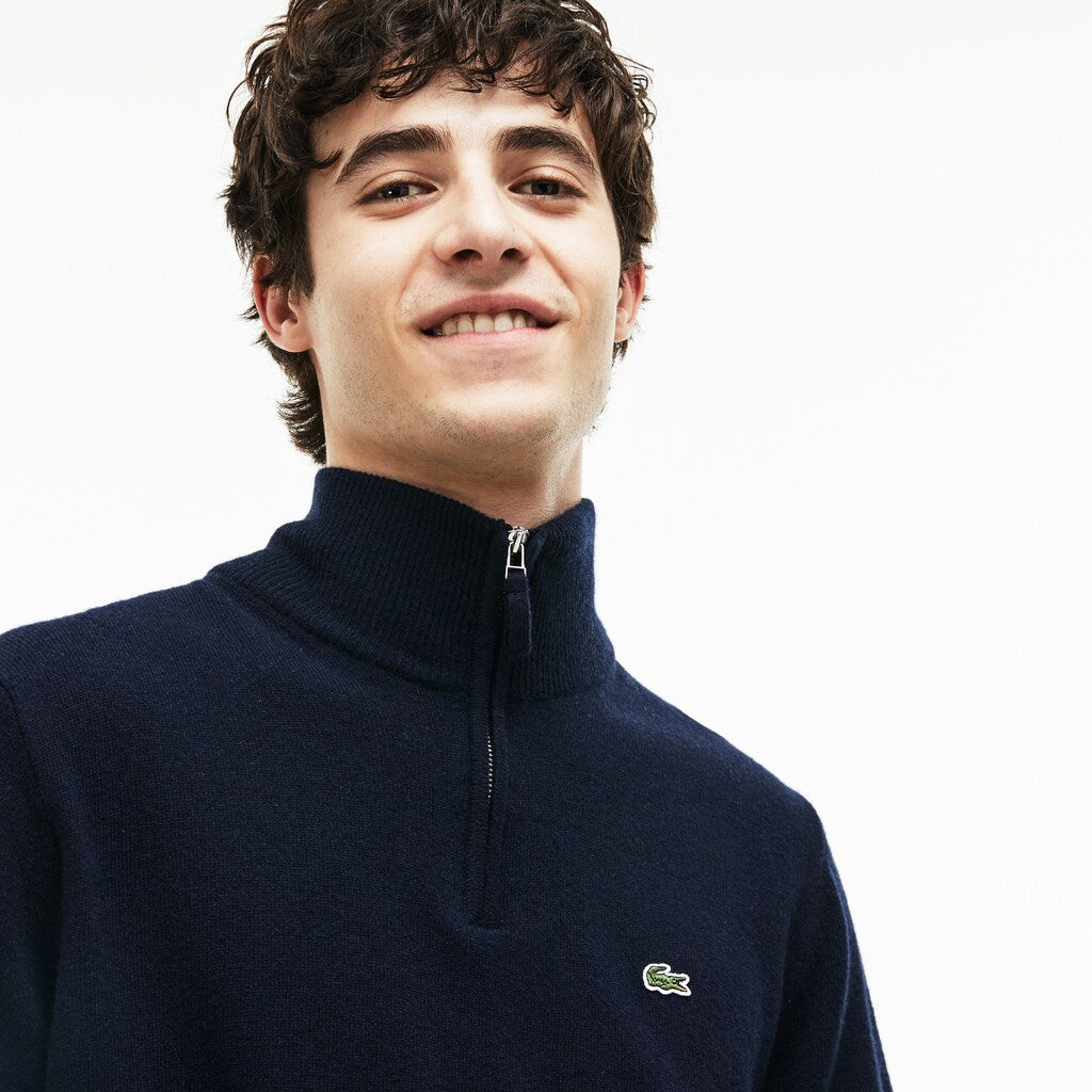 Standup-Collar Wool Sweater | Lacoste Mens