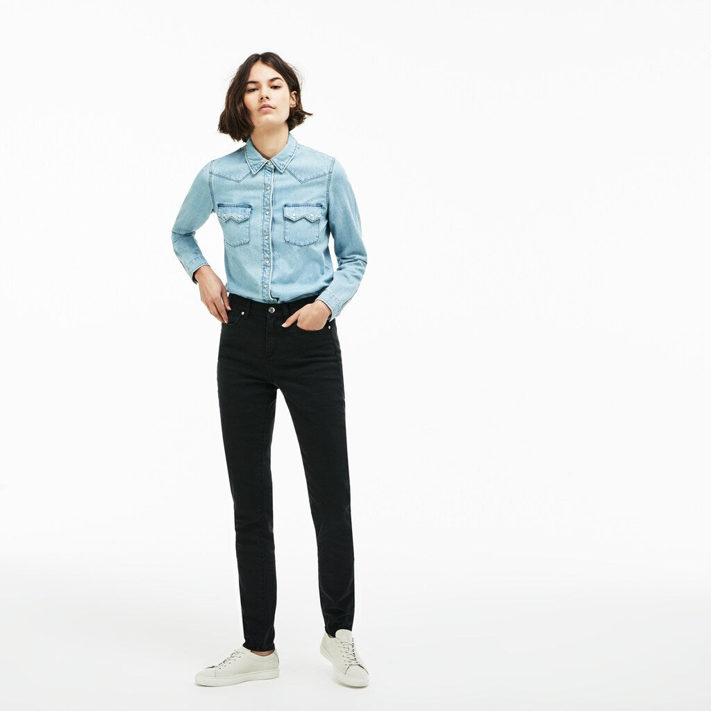 Wo  Lacoste LIVE Five-Pocket Stretch Cotton Denim Jeans | Lacoste Womens