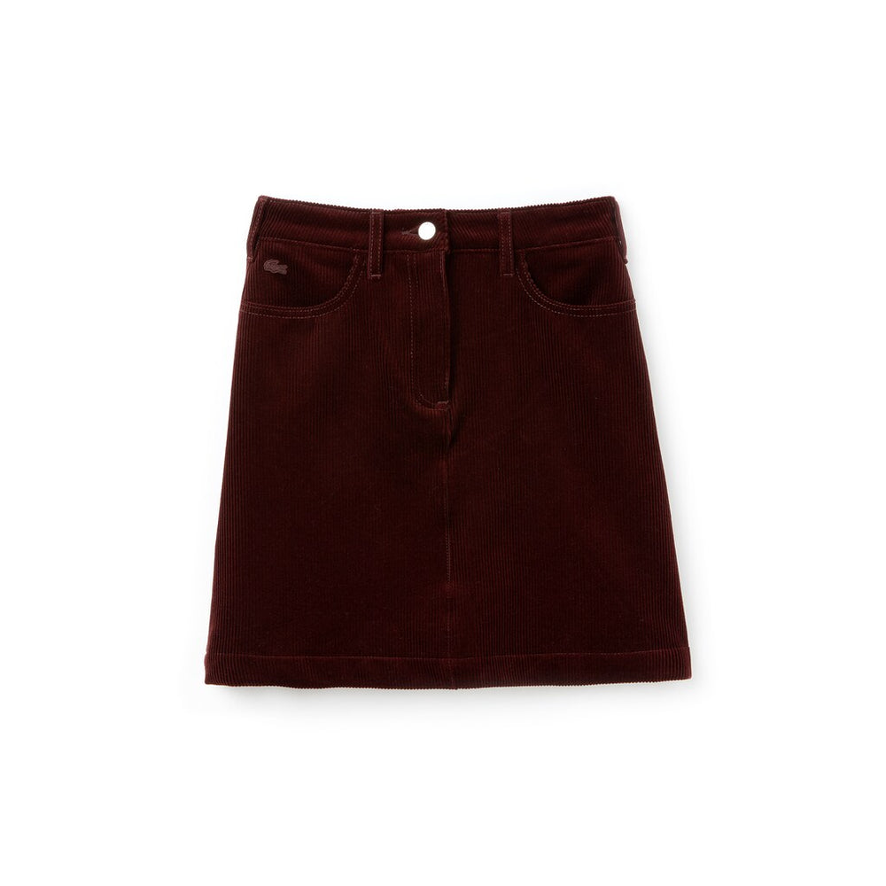 Wo  Ribbed Stretch Velour A-Line Skirt | Lacoste Womens