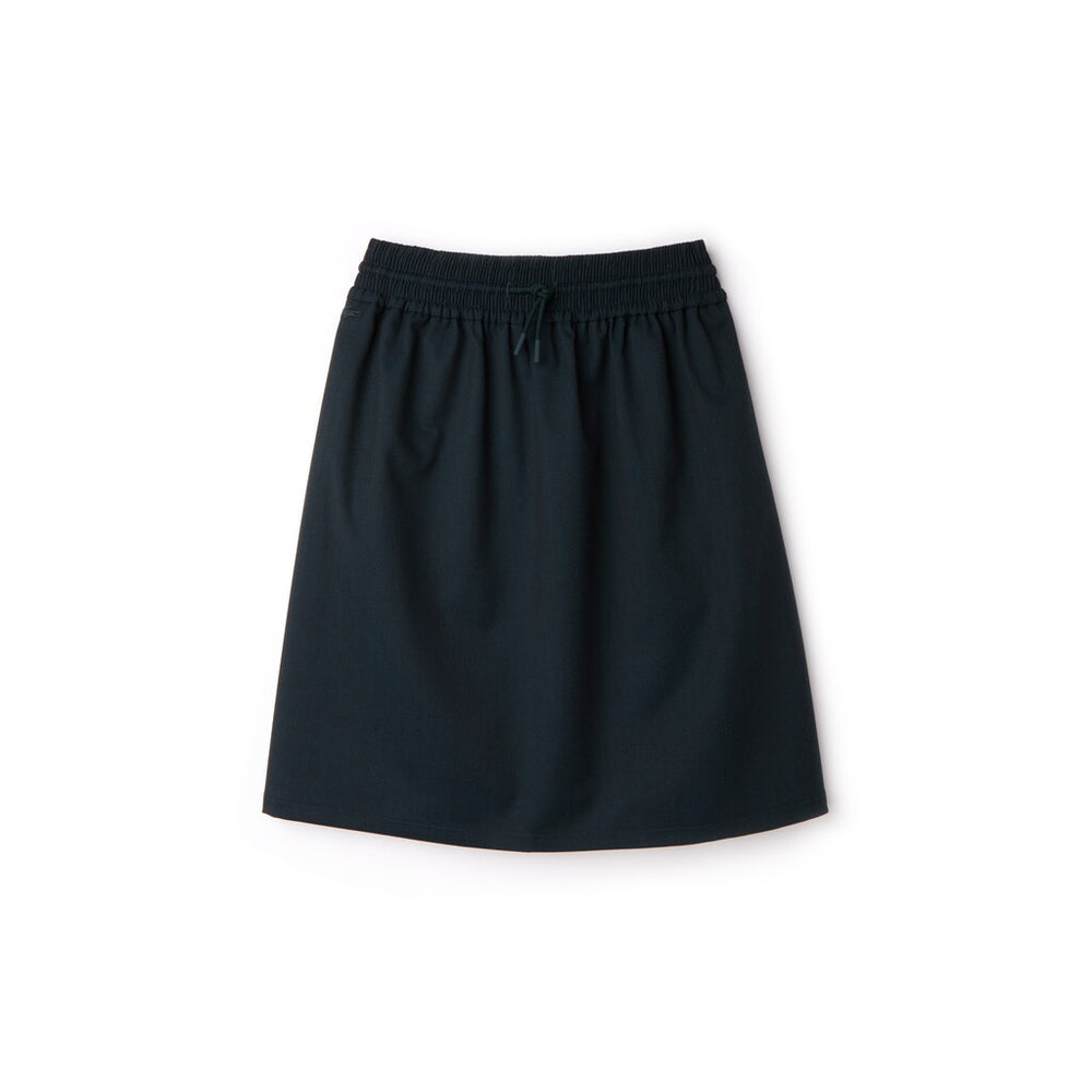 Wo  Elasticized Waist Flowing Stretch Wool Knit Skirt | Lacoste Womens