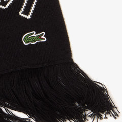 Lacoste LIVE Lettering Cashmere And Cotton Scarf | Lacoste Mens