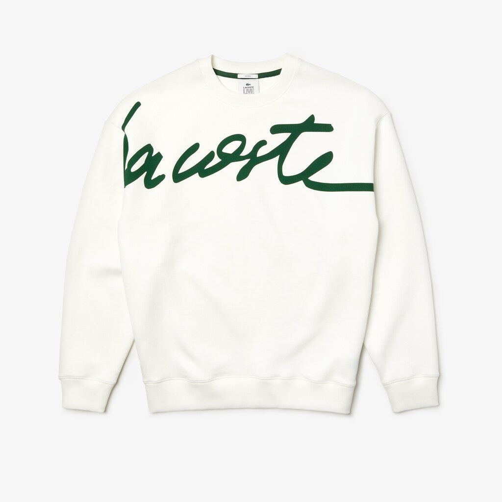 Unisex LIVE Signature Texturized Fleece Sweatshirt | Lacoste Mens