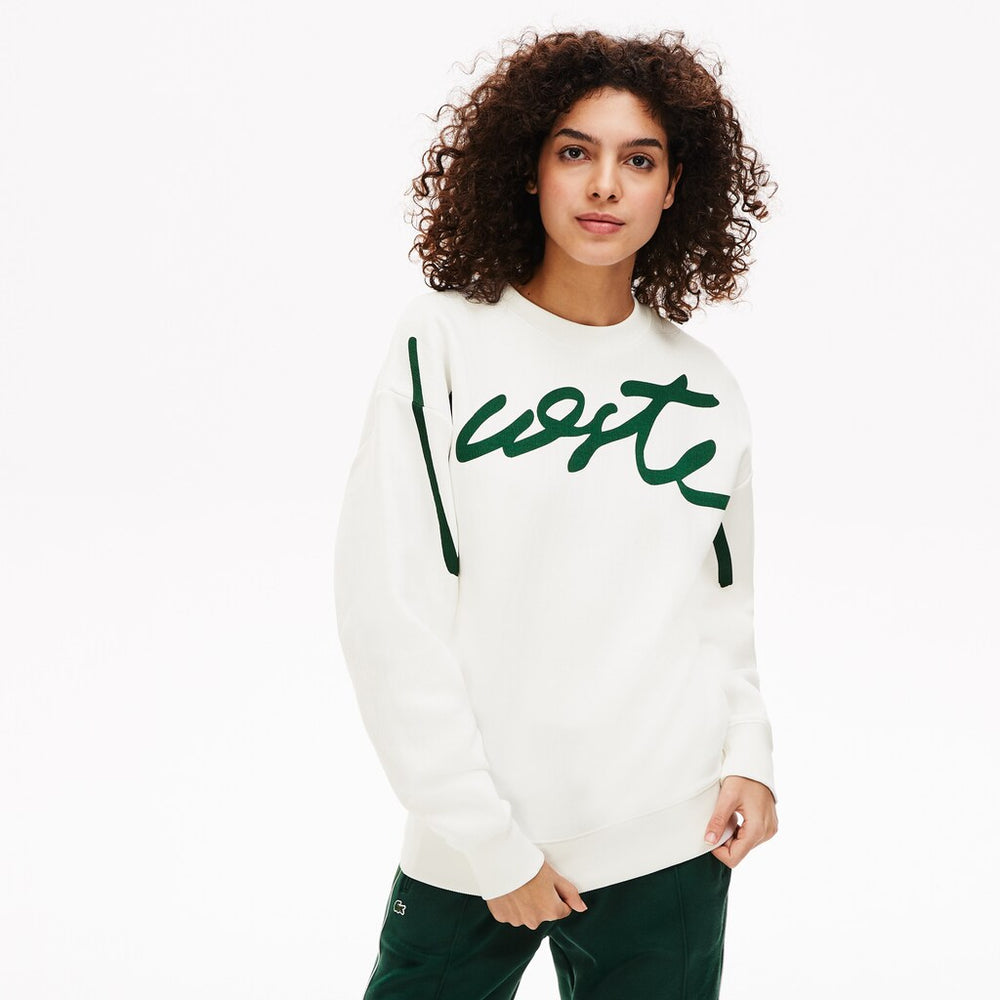 Unisex LIVE Signature Texturized Fleece Sweatshirt | Lacoste Mens