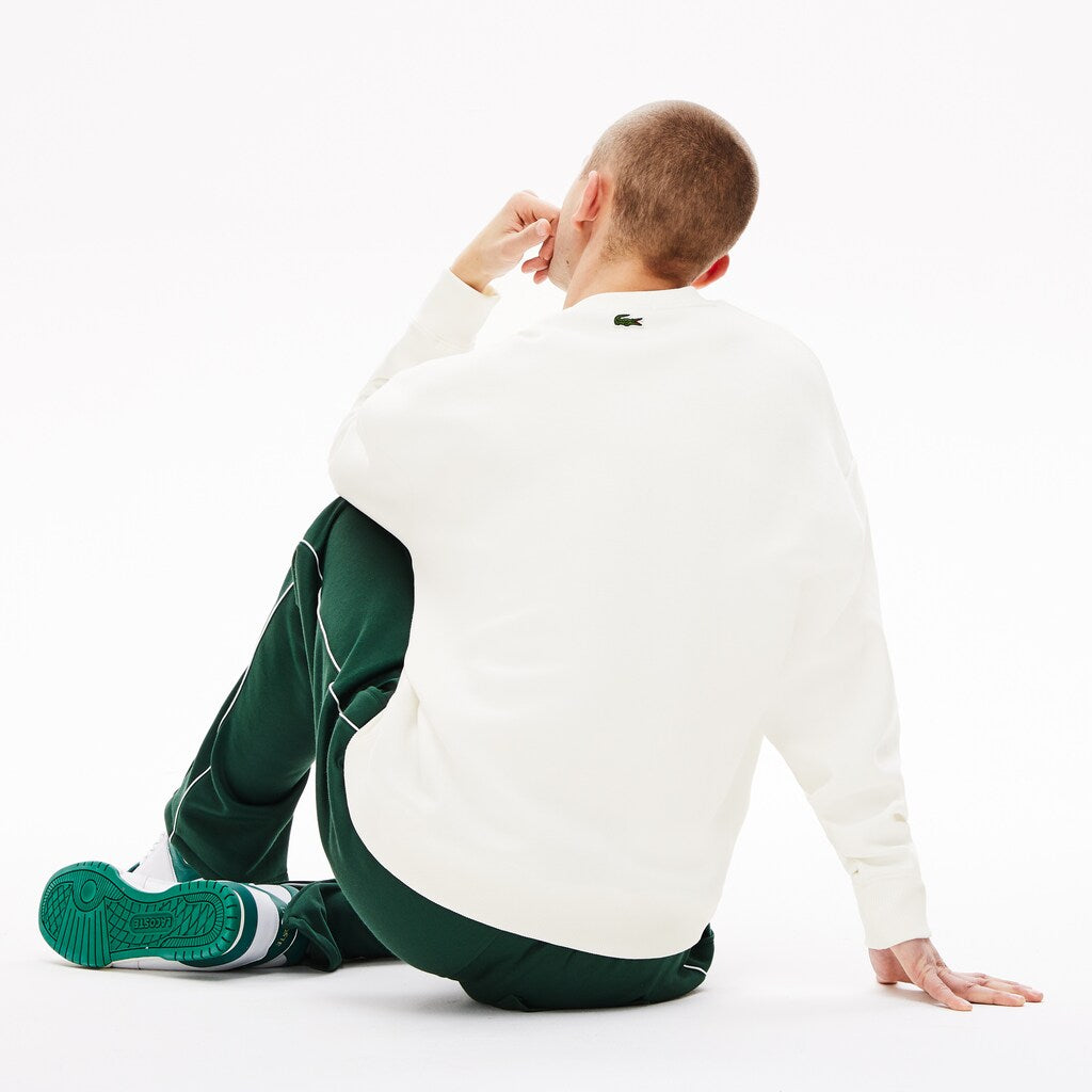 Unisex LIVE Signature Texturized Fleece Sweatshirt | Lacoste Mens