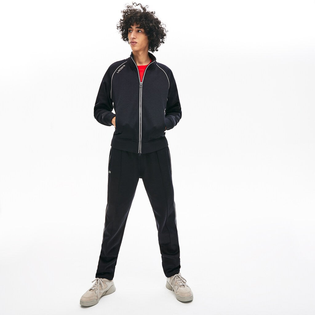 Unisex LIVE Signature Knit Zip Sweatshirt | Lacoste Mens