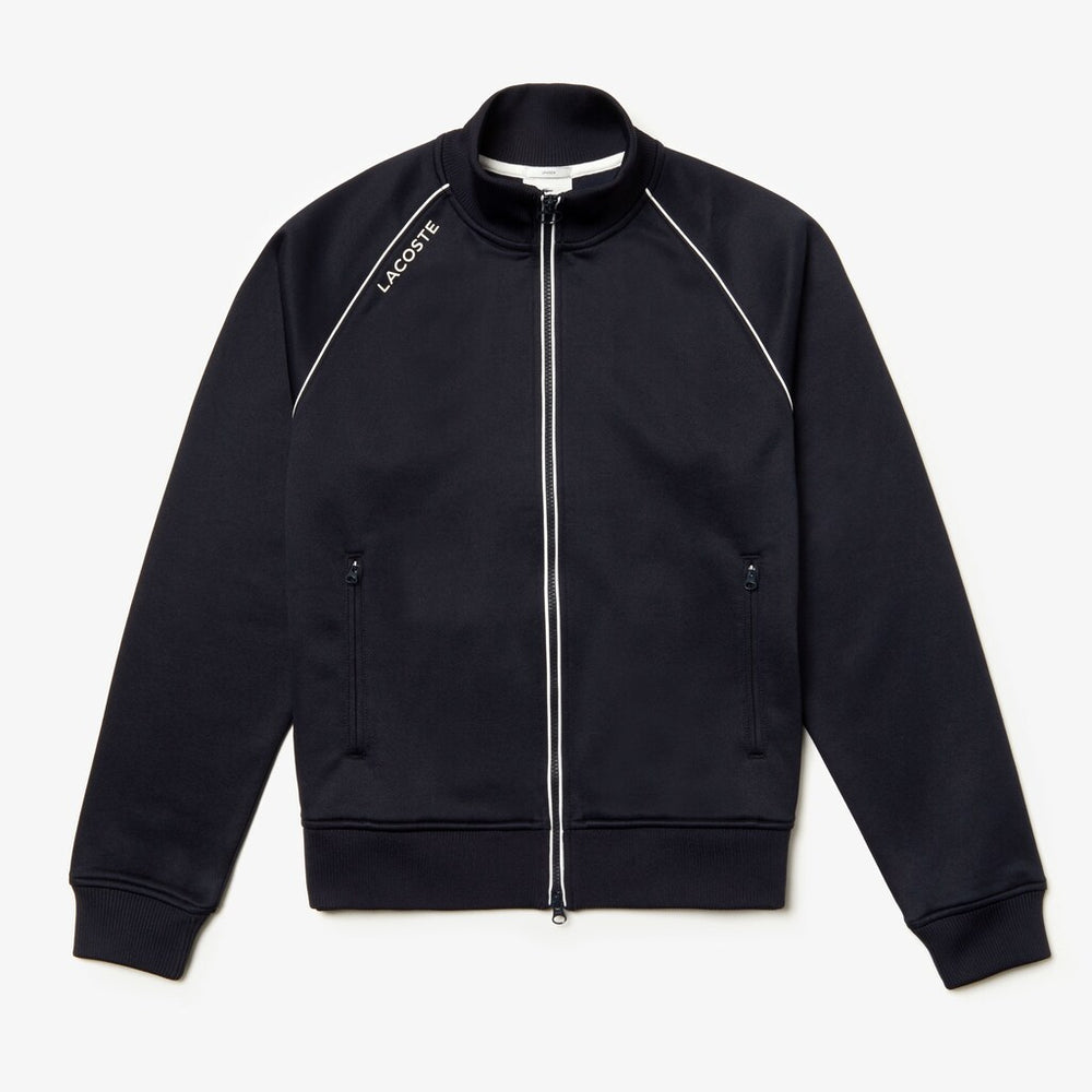 Unisex LIVE Signature Knit Zip Sweatshirt | Lacoste Mens