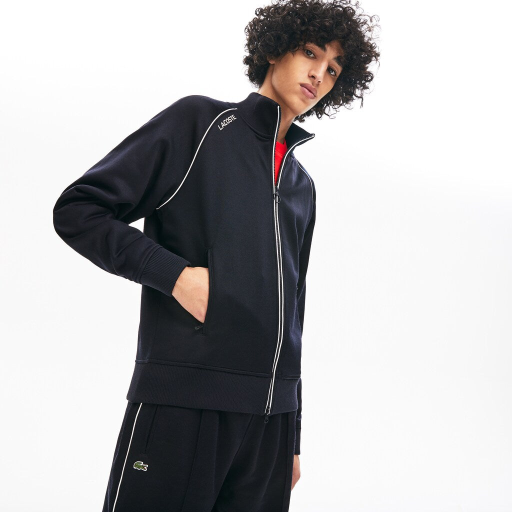 Unisex LIVE Signature Knit Zip Sweatshirt | Lacoste Mens
