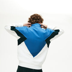 Standup Collar Color-Blocked Cotton Fleece Jacket | Lacoste Mens