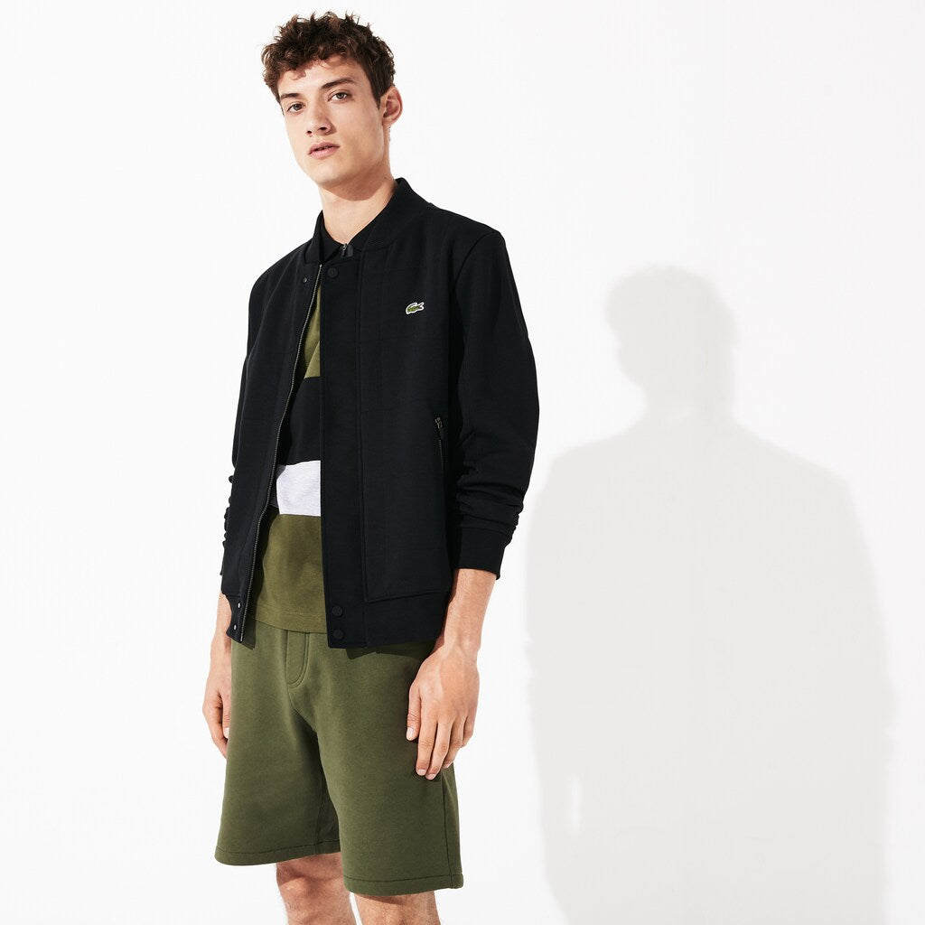 SPORT Quilted Cotton Blend Fleece Bomber Jacket | Lacoste Mens