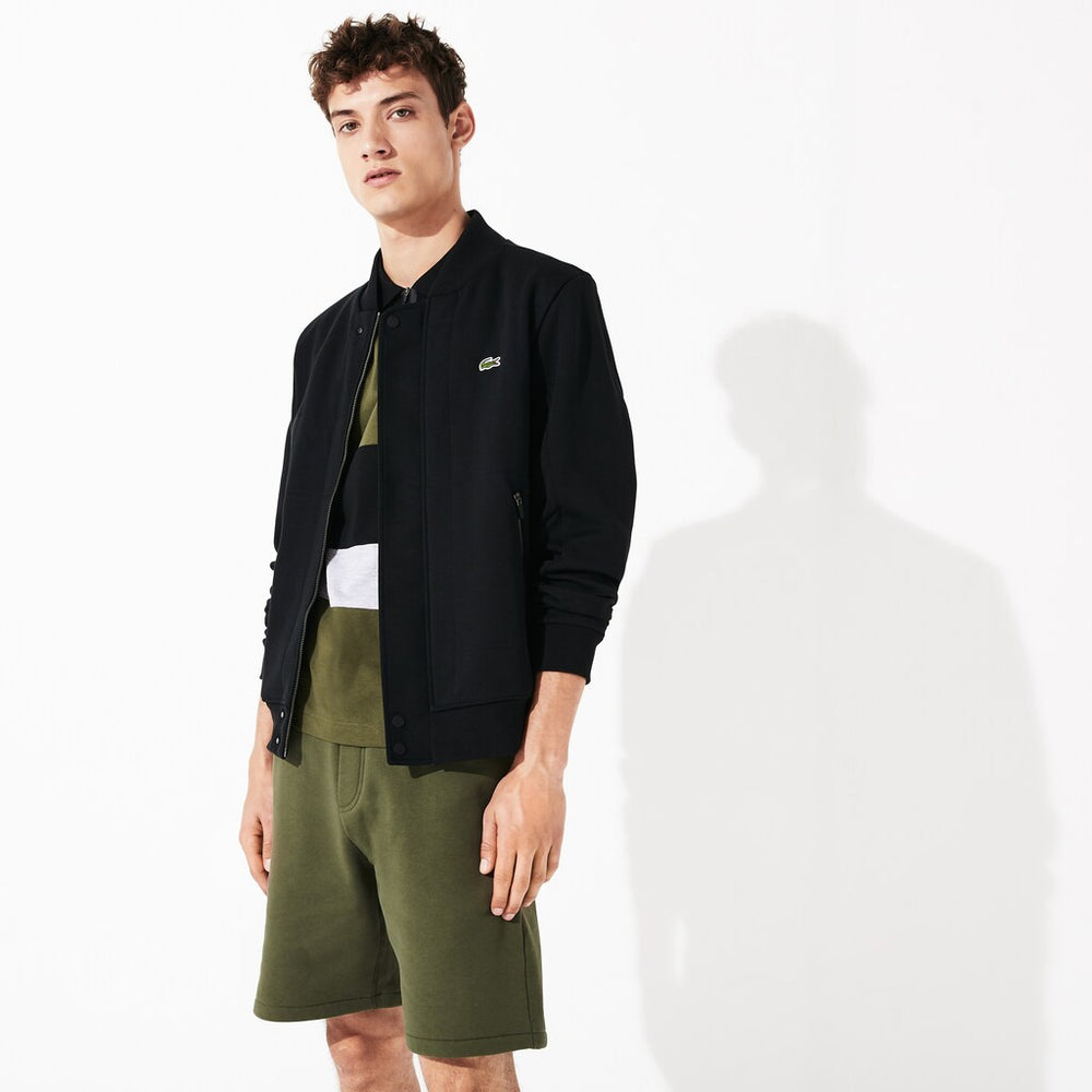 SPORT Quilted Cotton Blend Fleece Bomber Jacket | Lacoste Mens