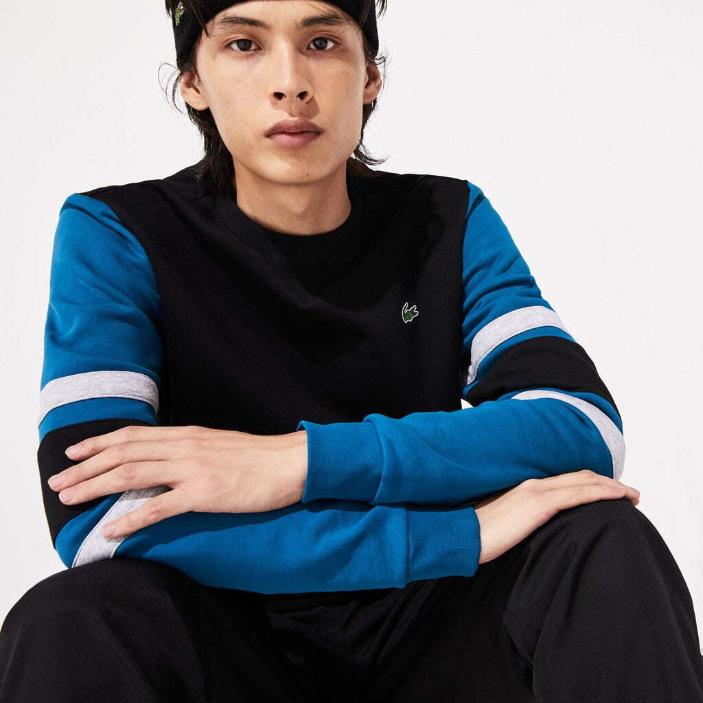SPORT Striped-Sleeve Fleece Sweatshirt | Lacoste Mens