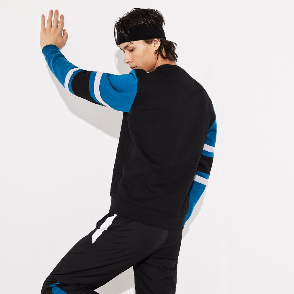 SPORT Striped-Sleeve Fleece Sweatshirt | Lacoste Mens