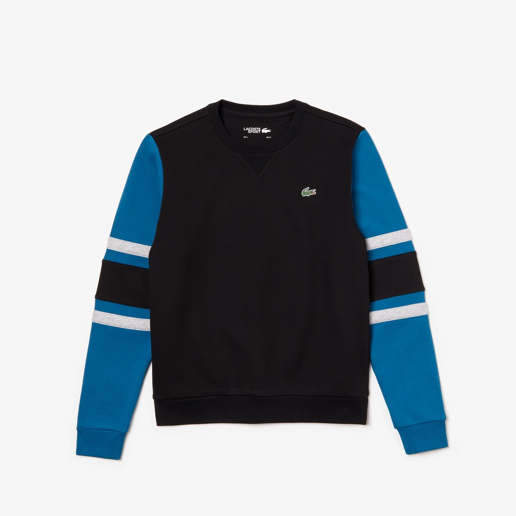 SPORT Striped-Sleeve Fleece Sweatshirt | Lacoste Mens