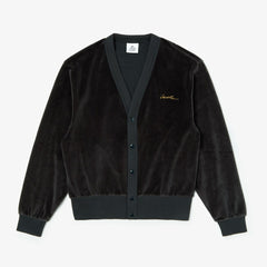 LIVE Signature Velour Cardigan | Lacoste Mens