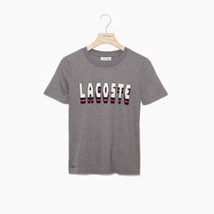 Wo  Crewneck 3D-Lettering Cotton T-Shirt | Lacoste Womens