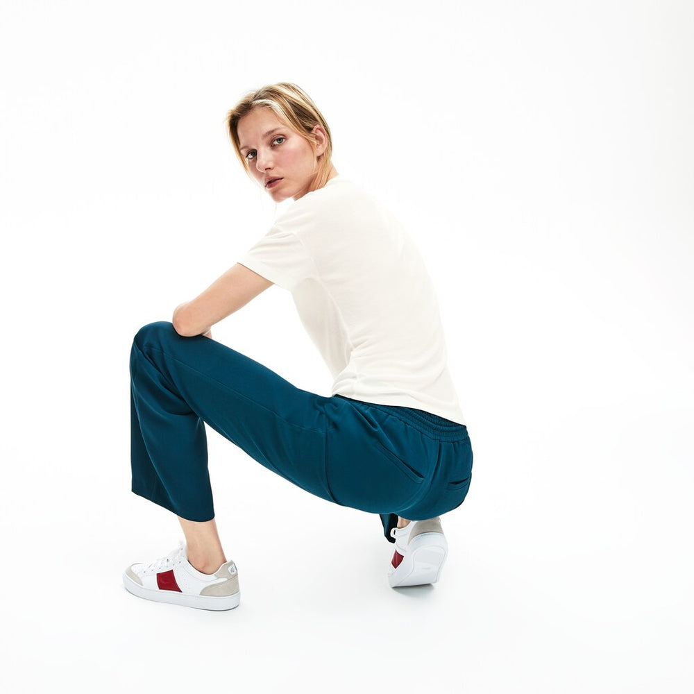 Wo  Motion Lightweight Ribbed Lyocell T-Shirt | Lacoste Womens