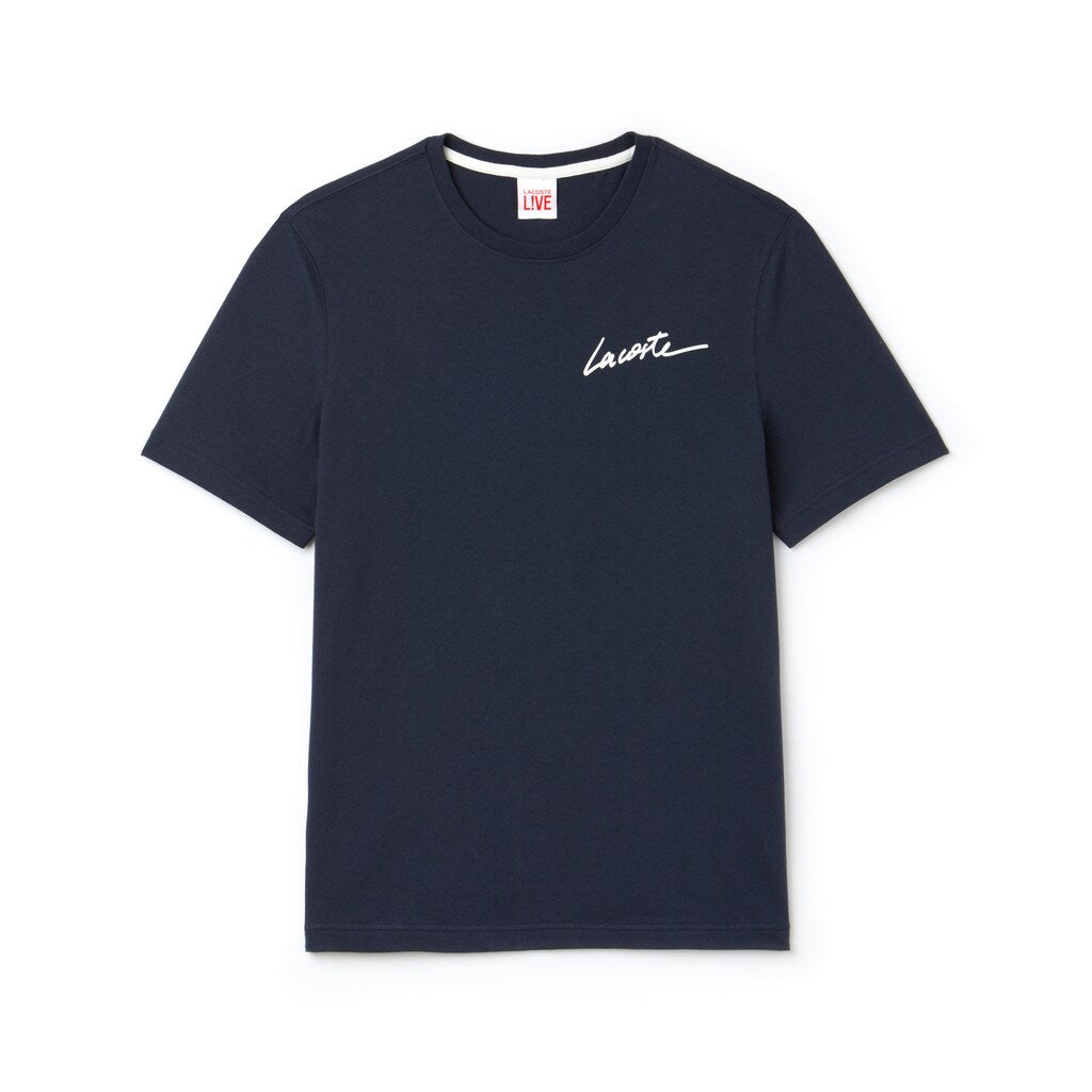 LIVE Crew Neck Signature Jersey T-shirt | Lacoste Mens