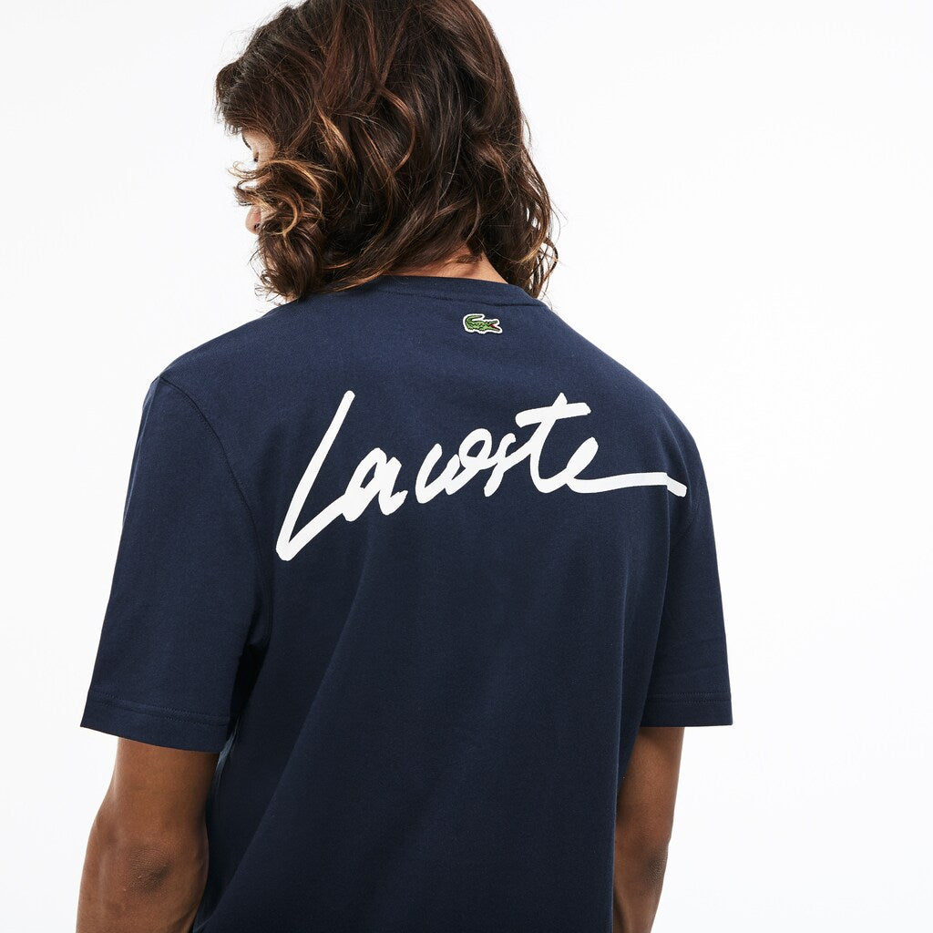 LIVE Crew Neck Signature Jersey T-shirt | Lacoste Mens