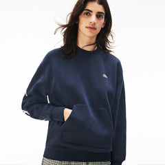 Unisex LIVE Crew Neck Embroidered Fleece Sweatshirt | Lacoste Mens