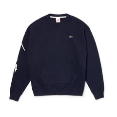 Unisex LIVE Crew Neck Embroidered Fleece Sweatshirt | Lacoste Mens