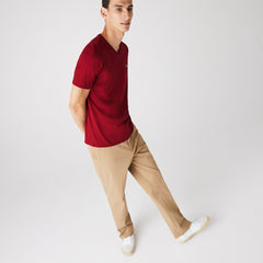 V-neck Pima Cotton T-shirt | Lacoste Mens