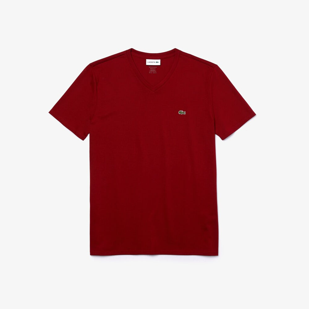 V-neck Pima Cotton T-shirt | Lacoste Mens