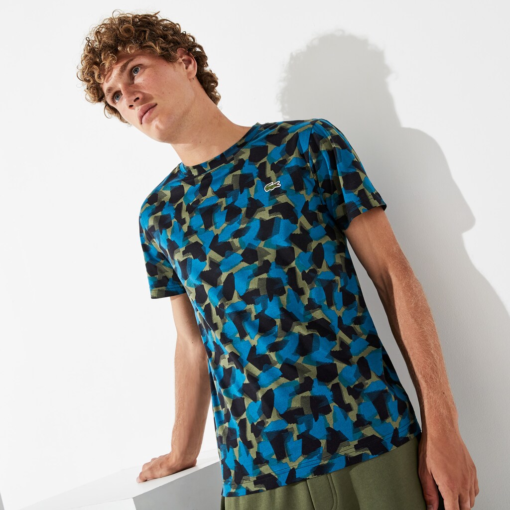 SPORT Camo Print Cotton Jersey T-Shirt | Lacoste Mens